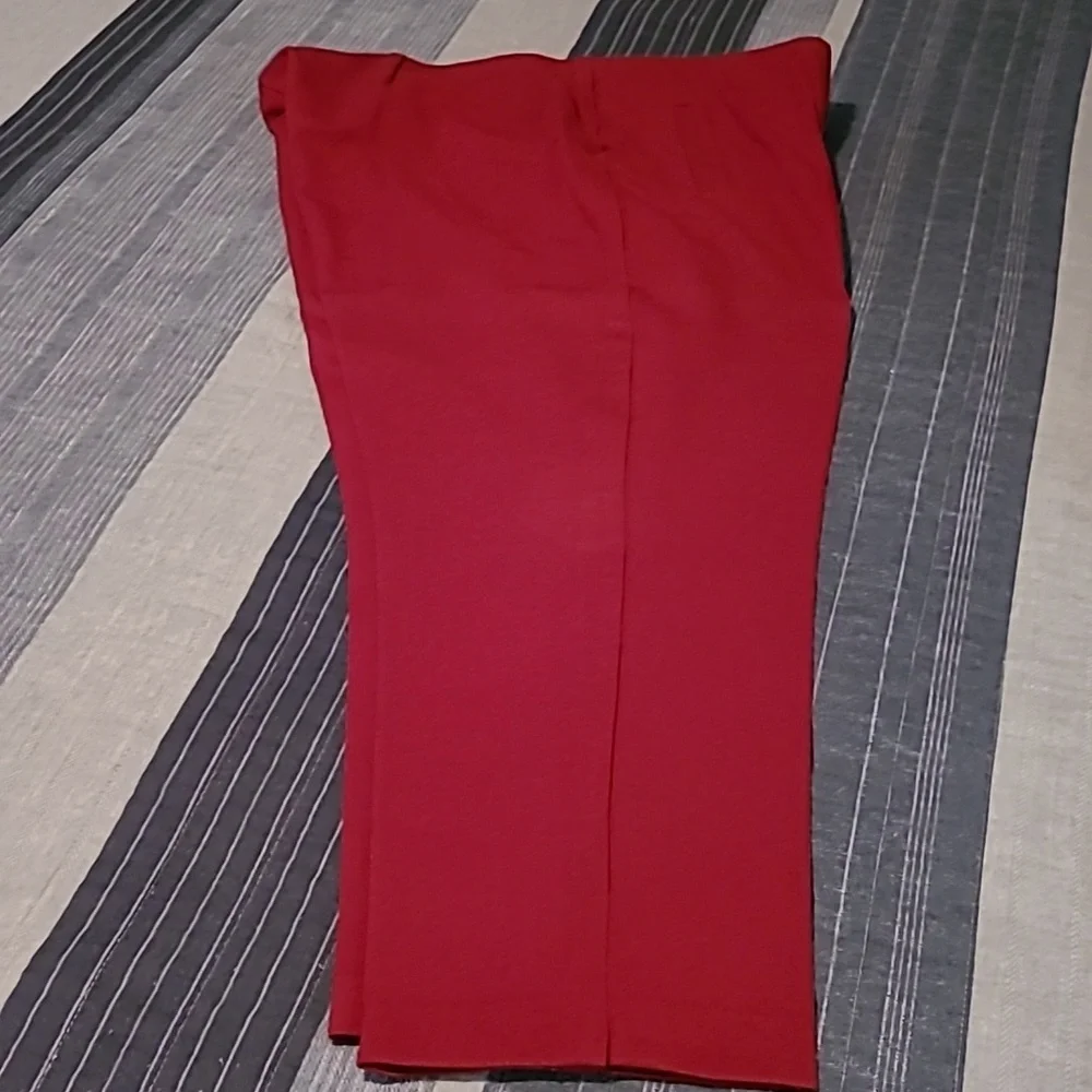 Chico's Ponte Stretch Pants, Size 4, Red/Wine Color - Picture 1 of 6